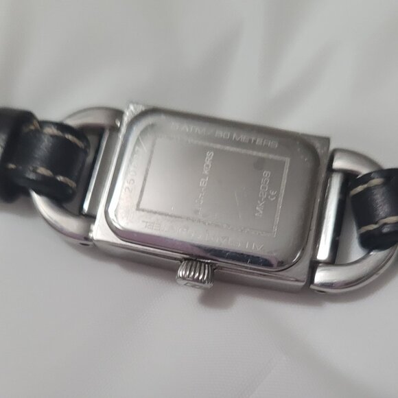 Silver Watch Michael Kors Black Band Ladies Vintage main image 11